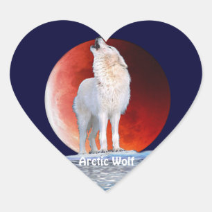 Sticker Coeur de Lune pour Wolf Arctique et Red Ec
