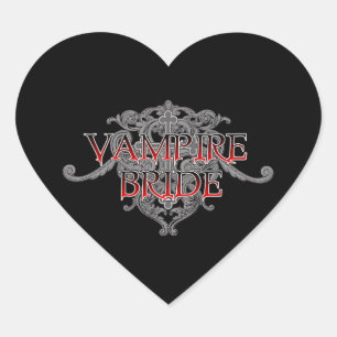 Sticker Coeur de Mariée Vampire