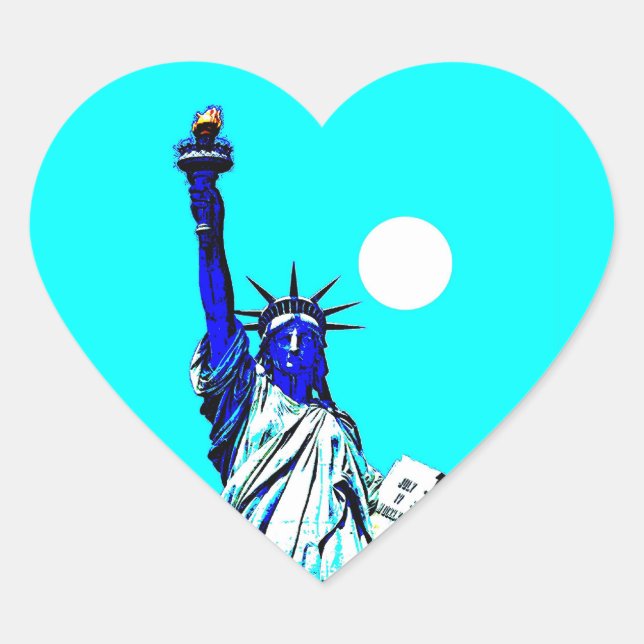 Sticker Coeur de New York Statue of Liberty Pop (Devant)
