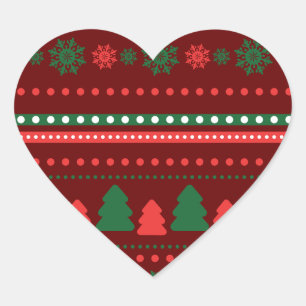 Sticker Coeur de Noël