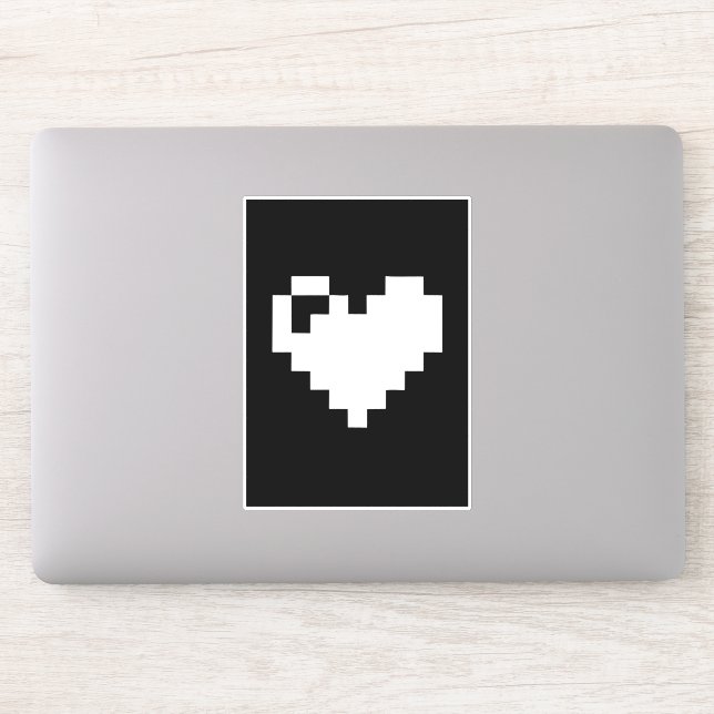 Sticker Coeur de pixel 8 bits (Ordinateur)