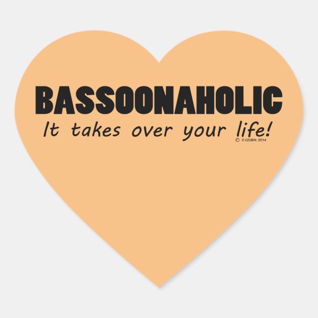 Sticker Coeur de Vie Bassoonaholic (Devant)