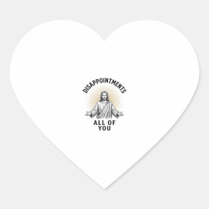 Sticker Cœur Déceptions Vous Tous Chemise Religieuse Vintage