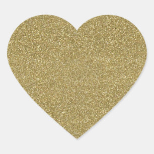 Sticker Cœur Décor d'or fin