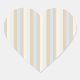 Sticker Cœur Décor Verticale Gris Doux