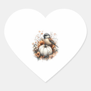 Sticker Cœur Deer Shirt Country Citrouille