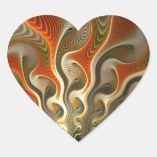 Sticker Cœur Définir le feu Abstrait des Phasers