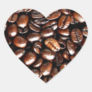 Sticker Cœur Délicieux café tout Motif de haricot