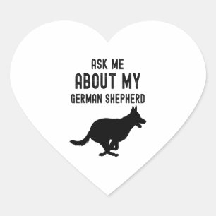 Sticker Cœur Demandez-Moi Mon Berger Allemand