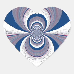 Sticker Cœur Demi bleu