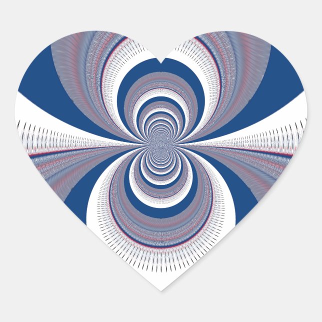 Sticker Cœur Demi bleu (Devant)