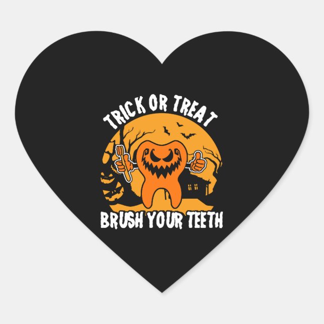 Sticker Cœur Dentist Design comme costume d'Halloween (Devant)