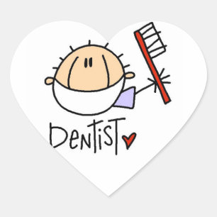 Sticker Cœur Dentiste