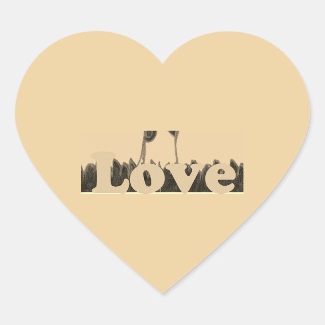 Sticker Cœur Dernier mignon Nice & Lovely tout avec compassion (Devant)