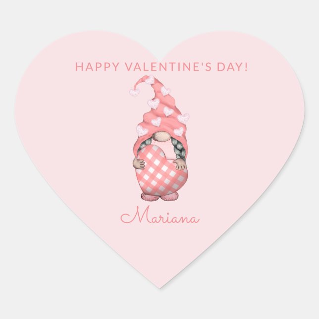 Sticker Cœur Des Valentines Joyeuses Fêtes Favorisées (Devant)