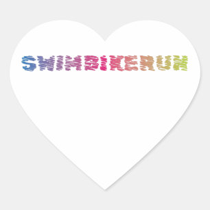 Sticker Cœur Design cool de triathlon