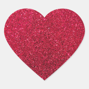 Sticker Cœur Design de vacances rouge brillant