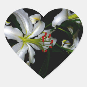 Sticker Cœur Design irlandais en laiton et en fleur