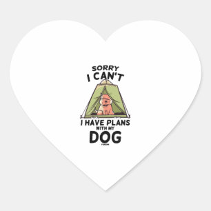 Sticker Cœur Désolé, je ne peux pas avoir de plans avec mon chi