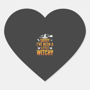 Sticker Cœur Désolée, j'ai été un peu sorcière Halloween