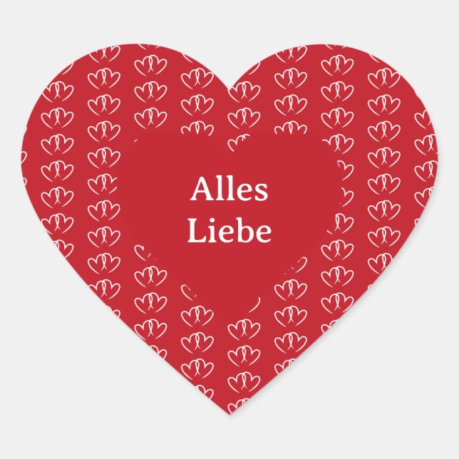 Sticker Cœur Deux coeurs liés (Devant)