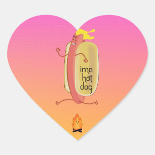 Sticker Cœur Diable de Hot Dog