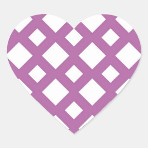 Sticker Cœur Diamants blancs sur la lavande