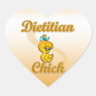 Sticker Cœur Diététiste Chick