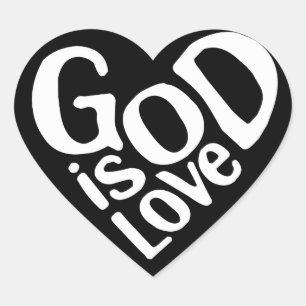 Sticker Cœur Dieu est amour Comme Jésus Cite Dieu Art Amour Art