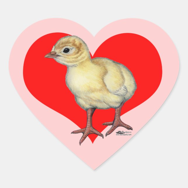 Sticker Cœur Dindon coeur (Devant)