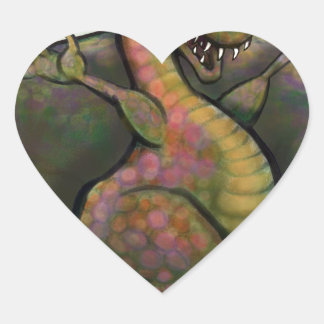 Sticker Cœur Dinosaures jurassiques