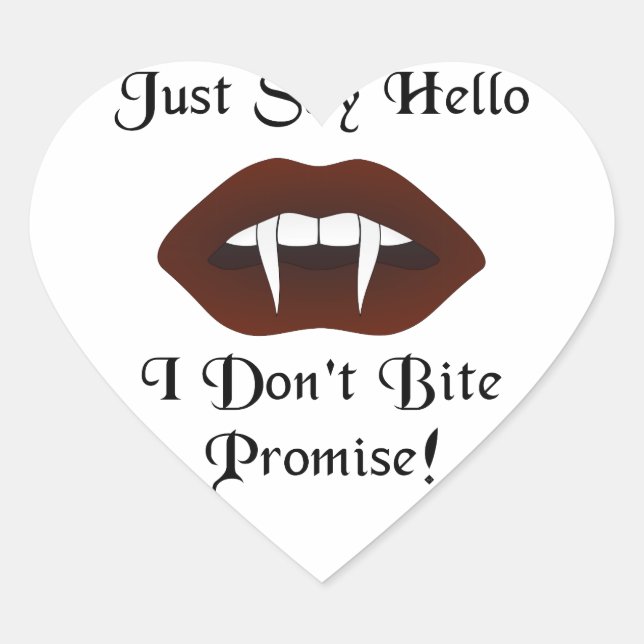 Sticker Cœur Dis juste bonjour (Devant)