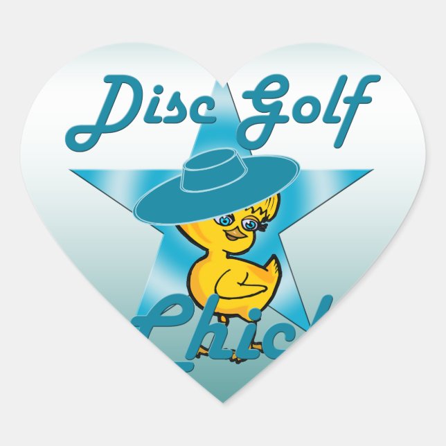 Sticker Cœur Disk Golf n°7 (Devant)