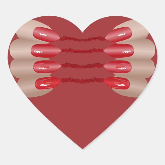 Sticker Cœur Doigt de vampire V.2 (Devant)