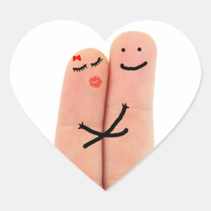 Sticker Cœur Doigts amoureux