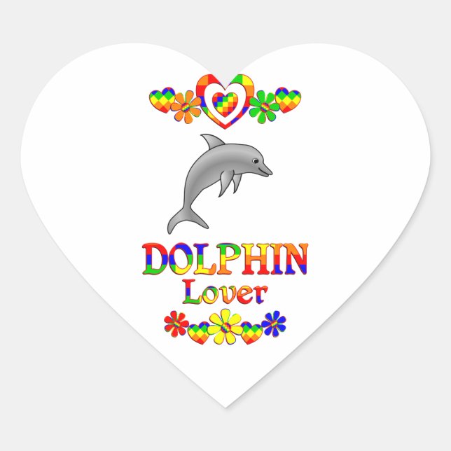 Sticker Cœur Dolphin Lover (Devant)