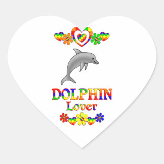Sticker Cœur Dolphin Lover