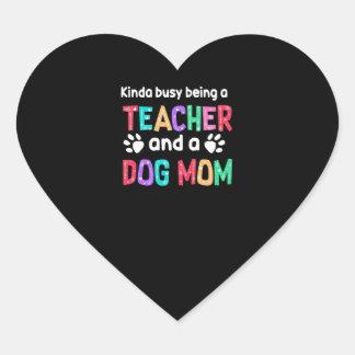Sticker Cœur Don de l'enseignant |Être Un Enseignant Et Une Mam