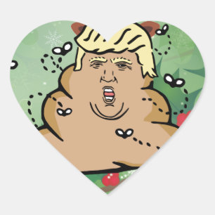 Sticker Cœur donald trump