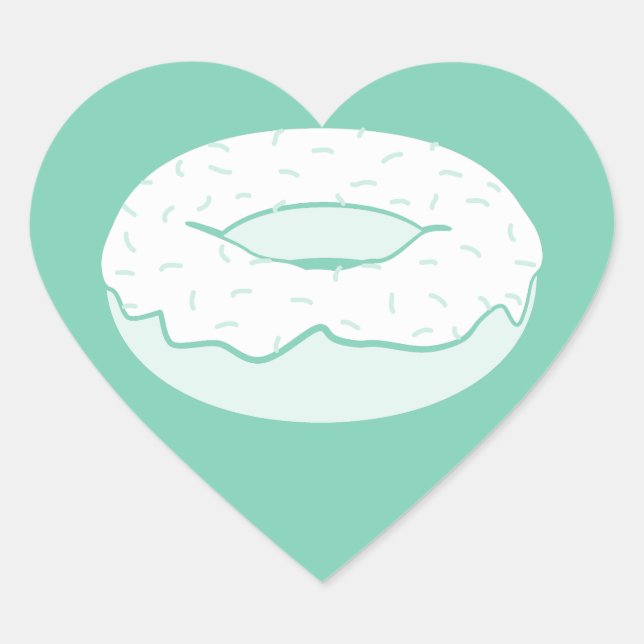 Sticker Cœur donut sprink (Devant)