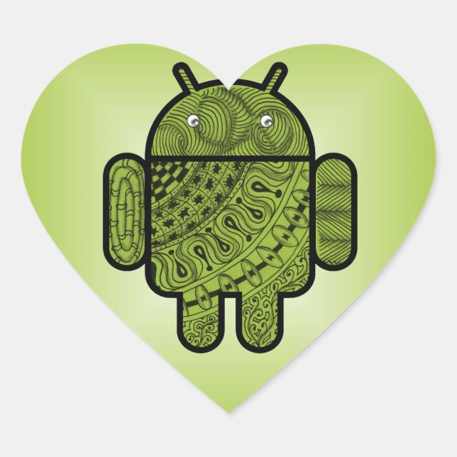 Sticker Cœur Doodle Pancho pour Android™ (Devant)