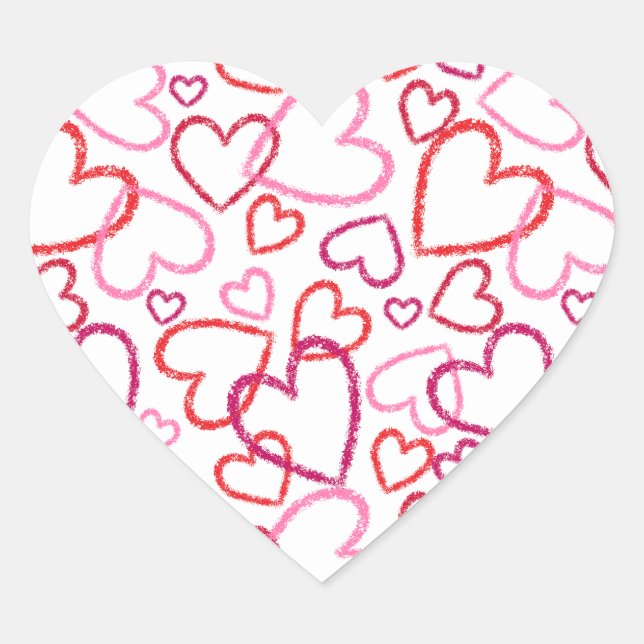 Sticker Cœur Doodles Coeur tendance 01 (Devant)