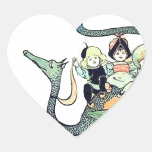 Sticker Cœur Dragon 3 Gras Babes
