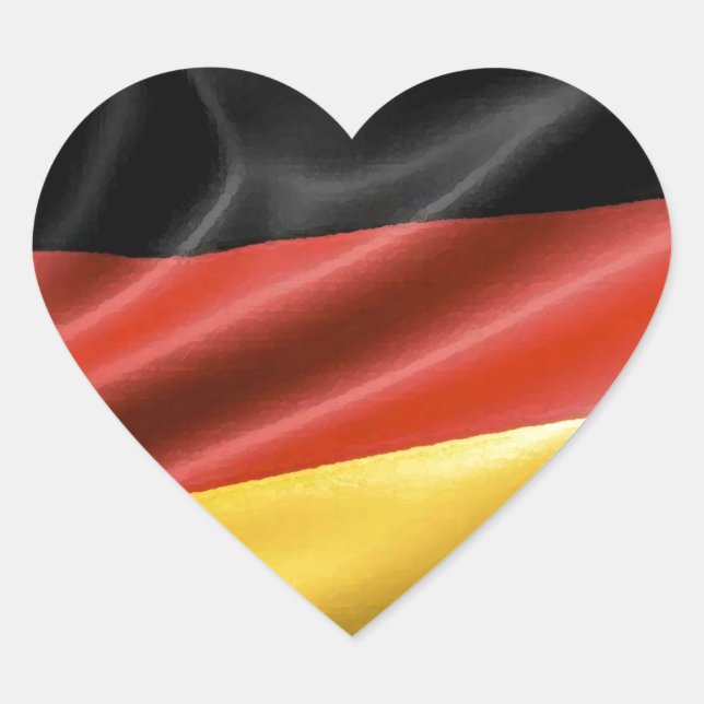 Sticker Cœur Drapeau allemand (Devant)