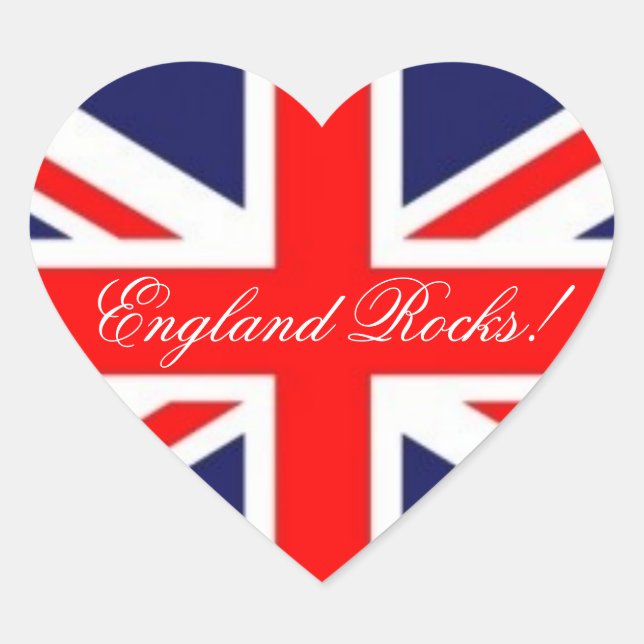 Sticker Cœur Drapeau Angleterre Rocks-Union Jack (Devant)
