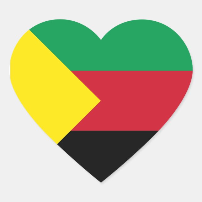 Sticker Cœur Drapeau Azawad (Devant)