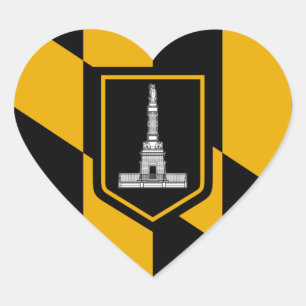 Sticker Cœur Drapeau Baltimore