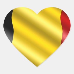 Sticker Cœur Drapeau Belgique