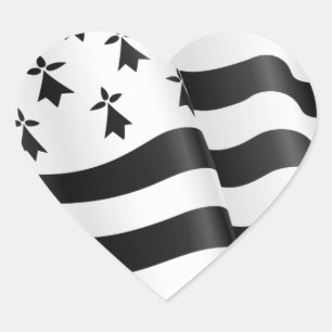 Sticker Cœur Drapeau breton