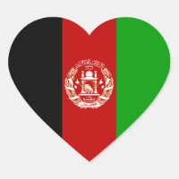 Drapeau cardiaque Afghanistan/Afghanistan/Afghanis